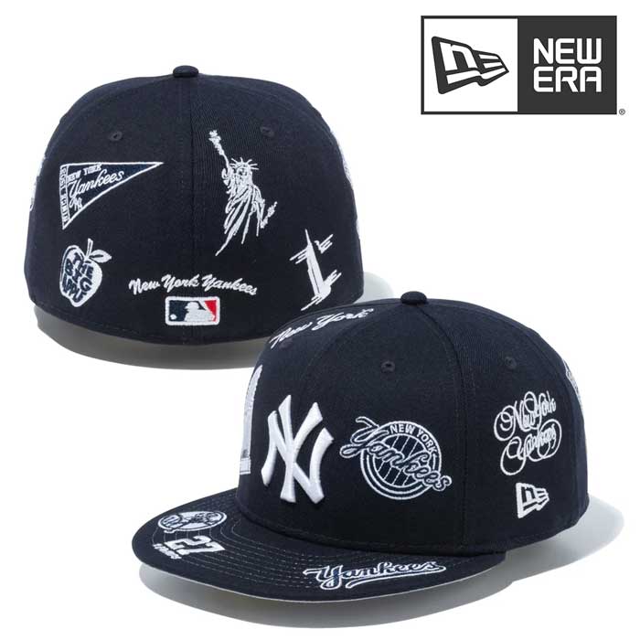 即日出荷 限定 newera ニューエラ キャップ 野球帽 59FIFTY New York Yankees Allover ニューヨーク・ヤンキース 13516119 era23ss