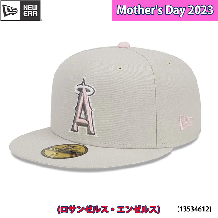即日出荷 限定 newera ニューエラ キャップ 野球帽 59FIFTY Mother's Day ロサンゼルス・エンゼルス ストーン ピンクアンダーバイザー 母の日 13534612 era23ss