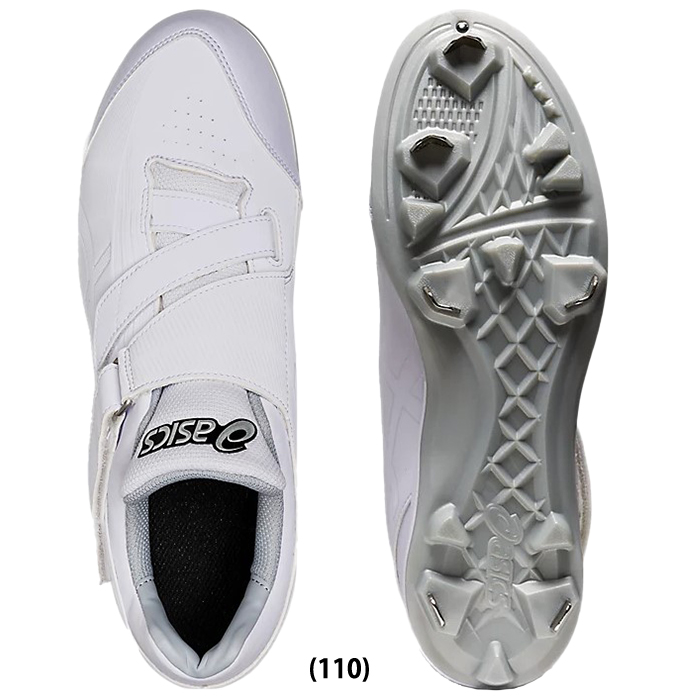 即日出荷 asics アシックス 野球用 スパイク 埋め込み金具 白