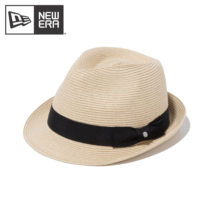 即日出荷 newera ニューエラ ソフトハット 中折れ帽子 麦わら帽風 The Trilby グログランバンド ナチュラルペーパーロープ シルバーピン 13515703 era23ss