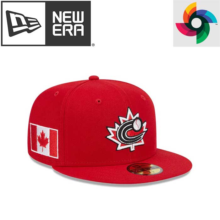 即日出荷 超限定 newera ニューエラ キャップ 野球帽 59FIFTY 2023 WBC カナダ レッド グレーアンダーバイザー 13555099 wbc2023 era23ss