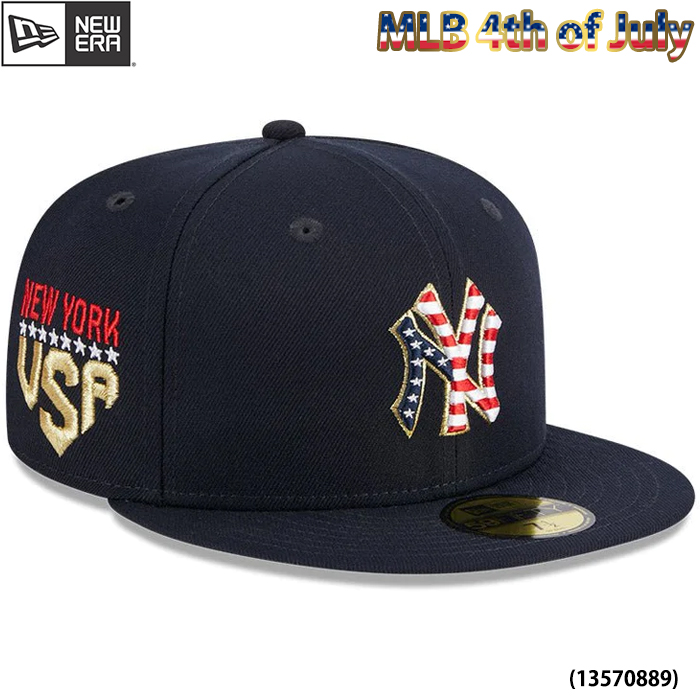 即日出荷 限定 newera ニューエラ キャップ 野球帽 59FIFTY オーセンティック 2023 MLB 4th of July 独立記念日 ヤンキース 13570889 era23fw