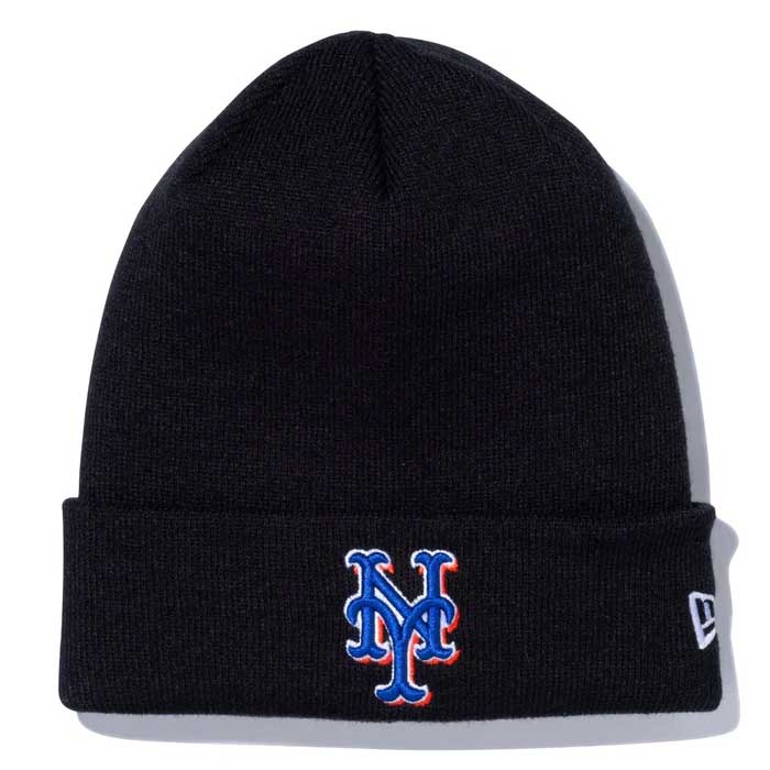 即日出荷 ニューエラ newera ニットキャップ ニット帽 ベーシック カフニット MLB Team Logo ニューヨーク・メッツ ブラック 13751344 era23fw