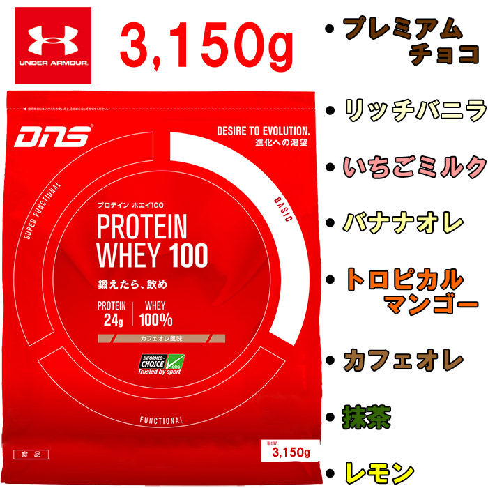 DNS ホエイプロテイン 100  リッチバニラ風味 3150g