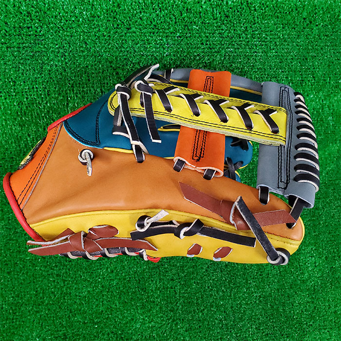 即日出荷 1点物 ベースマン 野球用 軟式用 グラブ 内野用 余り革 廃革