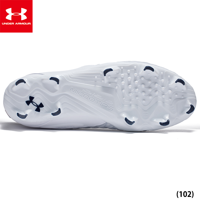 Under Armour ホワイト スパイク 野球 アンダーアーマー UNDER ARMOUR スパイク 金具スパイク 紐
