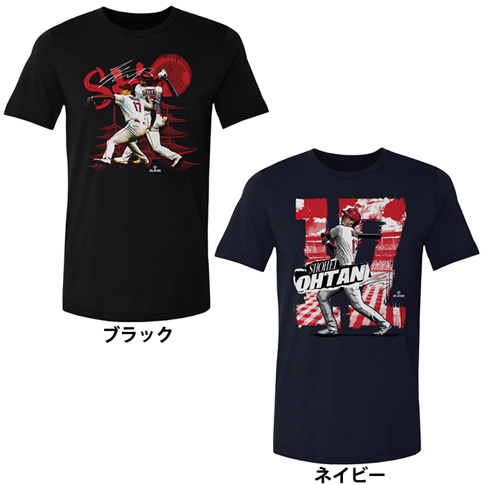 即日出荷 限定 500LEVEL Tシャツ 半袖 クルーネック コットン100％ 大谷翔平 エンゼルス 二刀流 50023fw