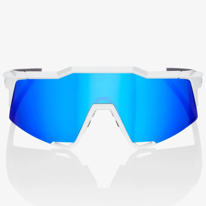 100％ SPEEDCRAFT Matte White / HiPER Blue Multilayer Mirror