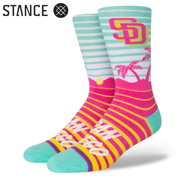 即日出荷 STANCE スタンス カジュアルソックス MLB公認 サンディエゴ・パドレス シティコネクト 野球 ベースボール A545A22PAD sta24ss