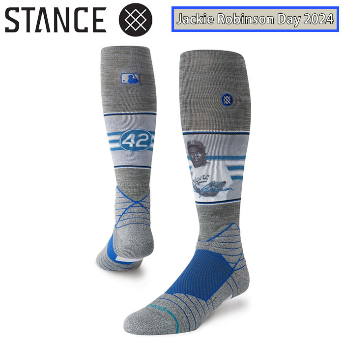 即日出荷 限定 STANCE スタンス 野球用 カラーソックス ジャッキー・ロビンソンデー 着用予定 MLB公認 JACKIE OTC 2024 メジャーリーグ A759A24JAC sta24ss