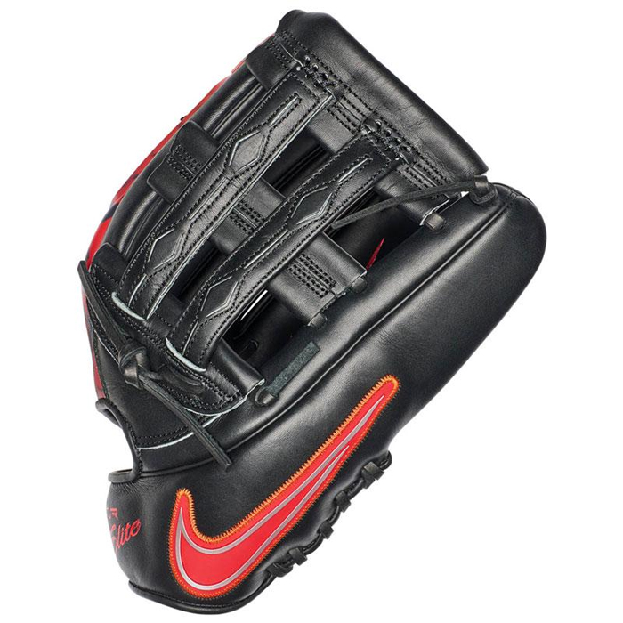 NIKE ナイキ 軟式野球用グローブ ブラック レッド 即日出荷 超限定 NIKE ナイキ 野球用 グラブ 外野用 軟式用 硬式仕様