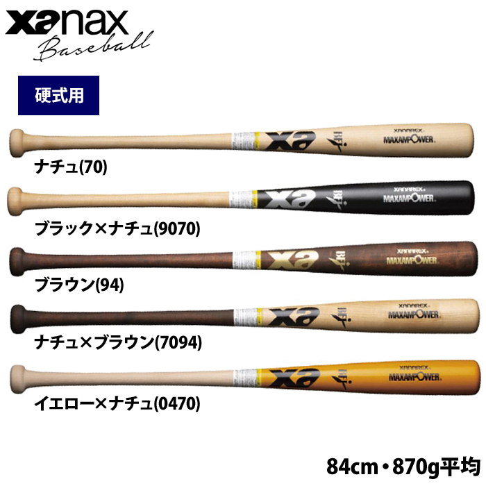 即日出荷 ザナックス 野球用 硬式 木製バット 北米バーチ ミドルバランス BHB7200 xan23ss