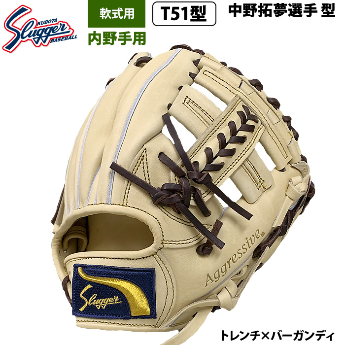 久保田スラッガー 限定品 軟式 グラブ 内野手用 T51 SP-2025G 久保田スラッガー あすつく 限定 野球 軟式 グラブ 内野手用