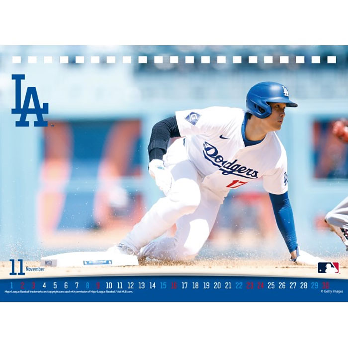 即日出荷 2025年 卓上カレンダー 大谷翔平 ロサンゼルス・ドジャース
