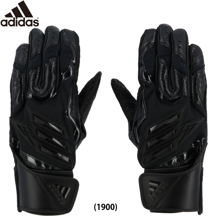 アディダス adidas高品質バッティンググローブ 両手黒 Lサイズ26-27cm☆ 旧モデル希少柔軟羊革混紡50%上off即決で adidas ブラック Lサイズのみ 高校野球対応 アディダス 野球