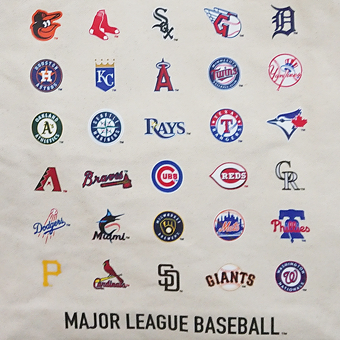 即日出荷 イーカム トートバッグ MLB メジャー全30球団 ロゴデザイン