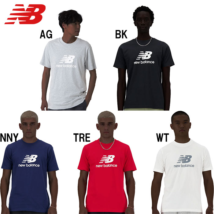 即日出荷 NB ニューバランス トレーニングティーシャツ New Balance Stacked Logo ショートスリーブTシャツ MT41502 nb24ss