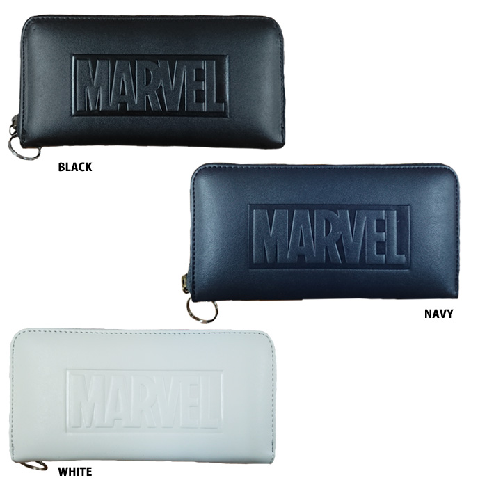 即日出荷 イーカム MARVEL 長財布 マーベル 合成皮革 ロゴ型押し MV-WLT03