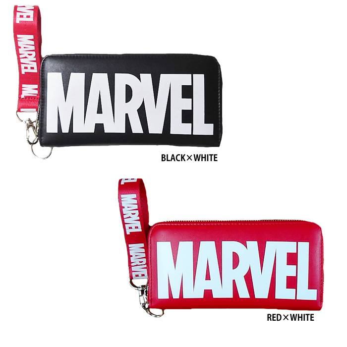 即日出荷 イーカム MARVEL 長財布 マーベル チャーム付き 合成皮革 MV-WLT18