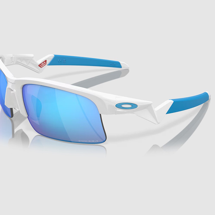Oakley スポーツサングラス ホワイト/ブルー 即日出荷 OAKLEY オークリー サングラス 小さめ ジュニア向け 女性向け