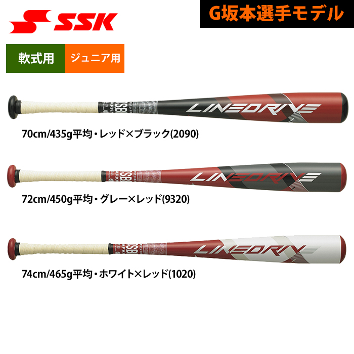 SSK (エスエスケイ) 少年軟式 ラインドライブ 野球 軟式バット 金属 少年野球 ジュニア 74 ブラック*RD SBB5054