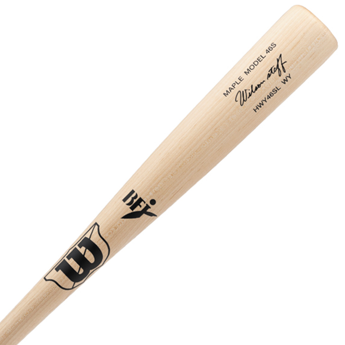 即日出荷 限定 wilson 野球用 硬式用木製バット 超軽量 細径 46S型