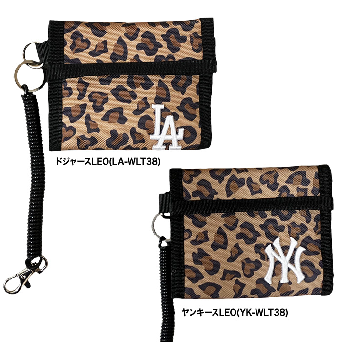 即日出荷 イーカム MLB 二つ折り財布 ドジャース ヤンキース レパード