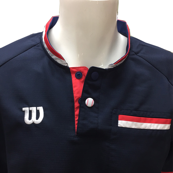 大切な人へのギフト探し Wilson 半袖ジャケット ネイビー/レッド （即日出荷 カタログ外 ウェア